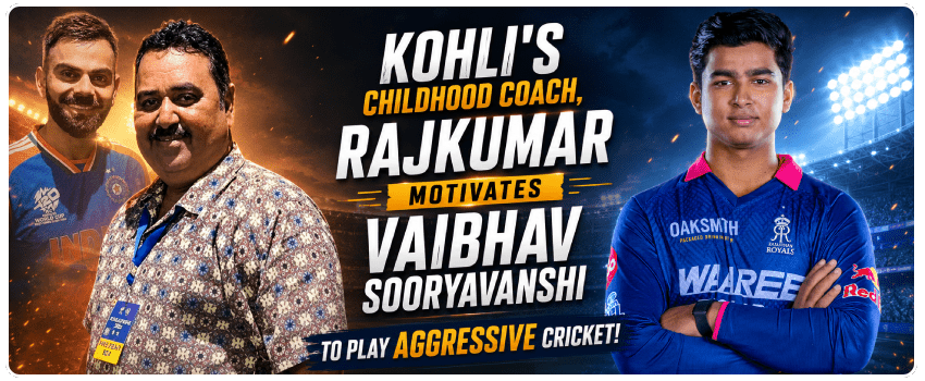 Kohli’s Childhood coach, Rajkumar motivates Vaibhav Sooryavanshi to play aggressive cricket!